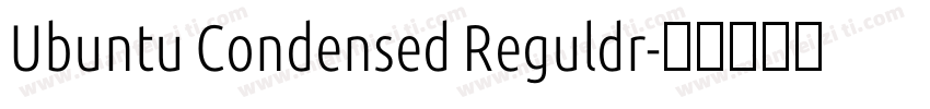 Ubuntu Condensed Reguldr字体转换